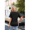 Zeagoo Womens Summer Tops Short Sleeve Casual Shirts Floral Tee Trendy 2026 Basics V Neck Plain Tshirt(A-black)