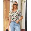Zeagoo Womens Summer Tops Short Sleeve Casual Shirts Floral Tee Trendy 2026 Basics V Neck Plain Tshirt(Bf106)