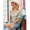 Zeagoo Womens Summer Tops Short Sleeve Casual Shirts Floral Tee Trendy 2026 Basics V Neck Plain Tshirt(Bf106)