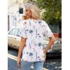 Zeagoo Womens Summer Tops Short Sleeve Casual Shirts Floral Tee Trendy 2026 Basics V Neck Plain Tshirt(Bf112)