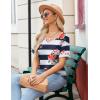 Zeagoo Womens Summer Tops Short Sleeve Casual Shirts Floral Tee Trendy 2026 Basics V Neck Plain Tshirt(Bf98)