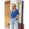 Zeagoo Womens Summer Tops Short Sleeve Casual Shirts Floral Tee Trendy 2026 Basics V Neck Plain Tshirt(Cx319)