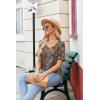 Zeagoo Womens Summer Tops Short Sleeve Casual Shirts Floral Tee Trendy 2026 Basics V Neck Plain Tshirt(Mz721)