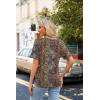 Zeagoo Womens Summer Tops Short Sleeve Casual Shirts Floral Tee Trendy 2026 Basics V Neck Plain Tshirt(Mz721)