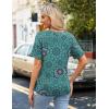 Zeagoo Womens Summer Tops Short Sleeve Casual Shirts Floral Tee Trendy 2026 Basics V Neck Plain Tshirt(Mz858)