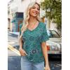 Zeagoo Womens Summer Tops Short Sleeve Casual Shirts Floral Tee Trendy 2026 Basics V Neck Plain Tshirt(Mz858)