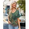 Zeagoo Womens Summer Tops Short Sleeve Casual Shirts Floral Tee Trendy 2026 Basics V Neck Plain Tshirt(Pa171)