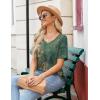 Zeagoo Womens Summer Tops Short Sleeve Casual Shirts Floral Tee Trendy 2026 Basics V Neck Plain Tshirt(Pa171)