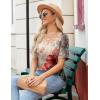 Zeagoo Womens Summer Tops Short Sleeve Casual Shirts Floral Tee Trendy 2026 Basics V Neck Plain Tshirt(Pa275)