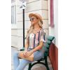 Zeagoo Womens Summer Tops Short Sleeve Casual Shirts Floral Tee Trendy 2026 Basics V Neck Plain Tshirt(Sf189)
