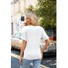 Zeagoo Womens Summer Tops Short Sleeve Casual Shirts Floral Tee Trendy 2026 Basics V Neck Plain Tshirt(Sp139)
