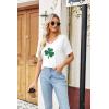 Zeagoo Womens Summer Tops Short Sleeve Casual Shirts Floral Tee Trendy 2026 Basics V Neck Plain Tshirt(Sp139)