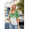 Zeagoo Womens Summer Tops Short Sleeve Casual Shirts Floral Tee Trendy 2026 Basics V Neck Plain Tshirt(Sp77)