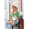 Zeagoo Womens Summer Tops Short Sleeve Casual Shirts Floral Tee Trendy 2026 Basics V Neck Plain Tshirt(Sp77)