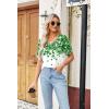 Zeagoo Womens Summer Tops Short Sleeve Casual Shirts Floral Tee Trendy 2026 Basics V Neck Plain Tshirt(Sp77)