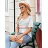 Zeagoo Womens Summer Tops Short Sleeve Casual Shirts Floral Tee Trendy 2026 Basics V Neck Plain Tshirt(Tw668)