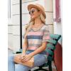 Zeagoo Womens Summer Tops Short Sleeve Casual Shirts Floral Tee Trendy 2026 Basics V Neck Plain Tshirt(Tw669)