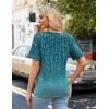 Zeagoo Womens Summer Tops Short Sleeve Casual Shirts Floral Tee Trendy 2026 Basics V Neck Plain Tshirt(Xh363)