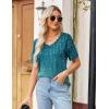 Zeagoo Womens Summer Tops Short Sleeve Casual Shirts Floral Tee Trendy 2026 Basics V Neck Plain Tshirt(Xh363)
