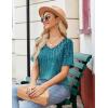 Zeagoo Womens Summer Tops Short Sleeve Casual Shirts Floral Tee Trendy 2026 Basics V Neck Plain Tshirt(Xh363)