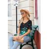 Zeagoo Womens Summer Tops Short Sleeve Casual Shirts Floral Tee Trendy 2026 Basics V Neck Plain Tshirt(Zw694)