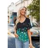 Zeagoo Womens Summer Tops Short Sleeve Casual Shirts Floral Tee Trendy 2026 Basics V Neck Plain Tshirt(Zw694)