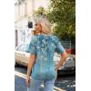 Zeagoo Womens Summer Tops Short Sleeve Casual Shirts Floral Tee Trendy 2026 Basics V Neck Plain Tshirt(Zw89)