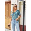 Zeagoo Womens Summer Tops Short Sleeve Casual Shirts Floral Tee Trendy 2026 Basics V Neck Plain Tshirt(Zw89)
