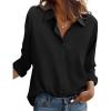 ZEAGOO Button Down Shirt for Women Long Sleeve Blouses Floral Printed Tops Business Casual Work Outfits S-XXL(B-black-stain Shield)