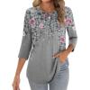Zeagoo 3/4 Length Sleeve Womens Tops Crew Neck Loose Fit Shirts Pleated Cute Clothes Dressy Casual 2026 Summer Tunics(Hf36)