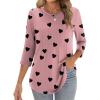 Zeagoo 3/4 Length Sleeve Womens Tops Crew Neck Loose Fit Shirts Pleated Cute Clothes Dressy Casual 2026 Summer Tunics(Kt100)