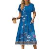 Blue Ethnic Boho Print