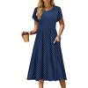 Blue Round Dot Print