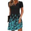 Black Blue-printed