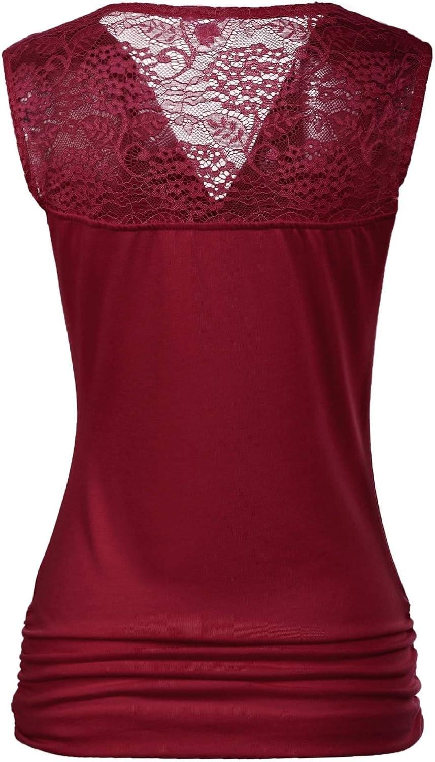 imageZeagoo Tank Top for Women Trendy Going Out Tops Sleeveless Shirts Ruched Business Casual Basic Tunic TopsWine Red