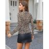 ZEAGOO Womens Mesh Long Sleeve Tops Mock Neck Going Out See Through Shirts Sexy Sheer Blouses Clubwear S-XXL(An564)