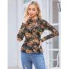 ZEAGOO Womens Mesh Long Sleeve Tops Mock Neck Going Out See Through Shirts Sexy Sheer Blouses Clubwear S-XXL(Bf282)