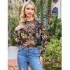 ZEAGOO Womens Mesh Long Sleeve Tops Mock Neck Going Out See Through Shirts Sexy Sheer Blouses Clubwear S-XXL(Bf282)