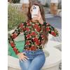 ZEAGOO Womens Mesh Long Sleeve Tops Mock Neck Going Out See Through Shirts Sexy Sheer Blouses Clubwear S-XXL(Dh107)