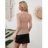 ZEAGOO Womens Mesh Long Sleeve Tops Mock Neck Going Out See Through Shirts Sexy Sheer Blouses Clubwear S-XXL(Light Tan)