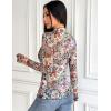ZEAGOO Womens Mesh Long Sleeve Tops Mock Neck Going Out See Through Shirts Sexy Sheer Blouses Clubwear S-XXL(Wf66)