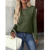 ZEAGOO Womens Sweaters Long Sleeve Tops Crew Neck Knit Pullover Sweaters Fall Fashion 2026 Dressy Casual Basic Clothes(A Army Green)