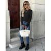 ZEAGOO Womens Sweaters Long Sleeve Tops Crew Neck Knit Pullover Sweaters Fall Fashion 2026 Dressy Casual Basic Clothes(A Black)