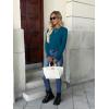 ZEAGOO Womens Sweaters Long Sleeve Tops Crew Neck Knit Pullover Sweaters Fall Fashion 2026 Dressy Casual Basic Clothes(A Blue)