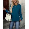 ZEAGOO Womens Sweaters Long Sleeve Tops Crew Neck Knit Pullover Sweaters Fall Fashion 2026 Dressy Casual Basic Clothes(A Blue)