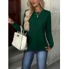 ZEAGOO Womens Sweaters Long Sleeve Tops Crew Neck Knit Pullover Sweaters Fall Fashion 2026 Dressy Casual Basic Clothes(A Green)