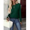 ZEAGOO Womens Sweaters Long Sleeve Tops Crew Neck Knit Pullover Sweaters Fall Fashion 2026 Dressy Casual Basic Clothes(A Green)
