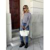 ZEAGOO Womens Sweaters Long Sleeve Tops Crew Neck Knit Pullover Sweaters Fall Fashion 2026 Dressy Casual Basic Clothes(A Grey)