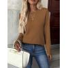 ZEAGOO Womens Sweaters Long Sleeve Tops Crew Neck Knit Pullover Sweaters Fall Fashion 2026 Dressy Casual Basic Clothes(A Light Brown)