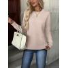 ZEAGOO Womens Sweaters Long Sleeve Tops Crew Neck Knit Pullover Sweaters Fall Fashion 2026 Dressy Casual Basic Clothes(A Warm Apricot)